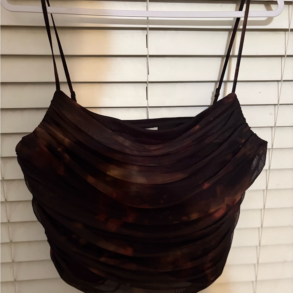 Gianni Bini Black and Brown Layered Camisole